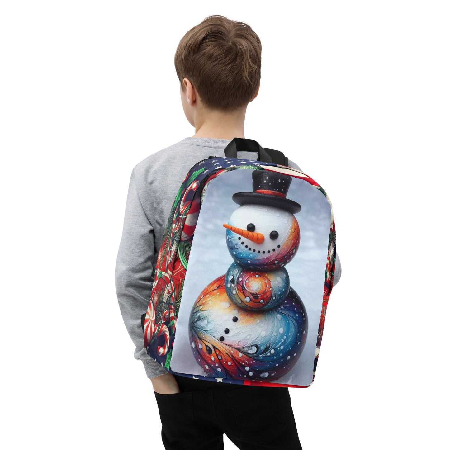 Christmas Snowman US Minimalist Backpack