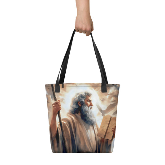 Moses With The Ten Commandments Tote bag