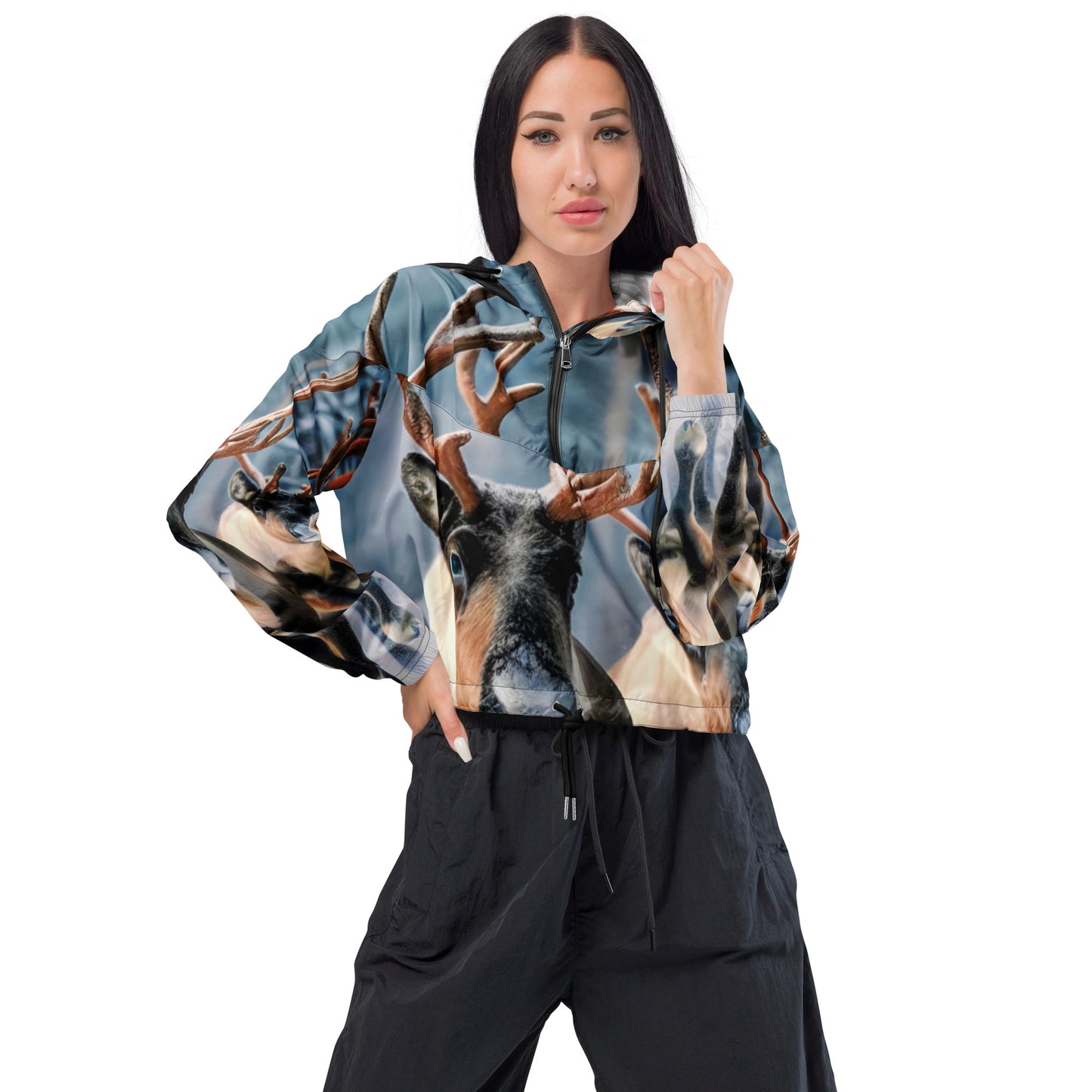 Christmas Women’s Cropped Windbreaker