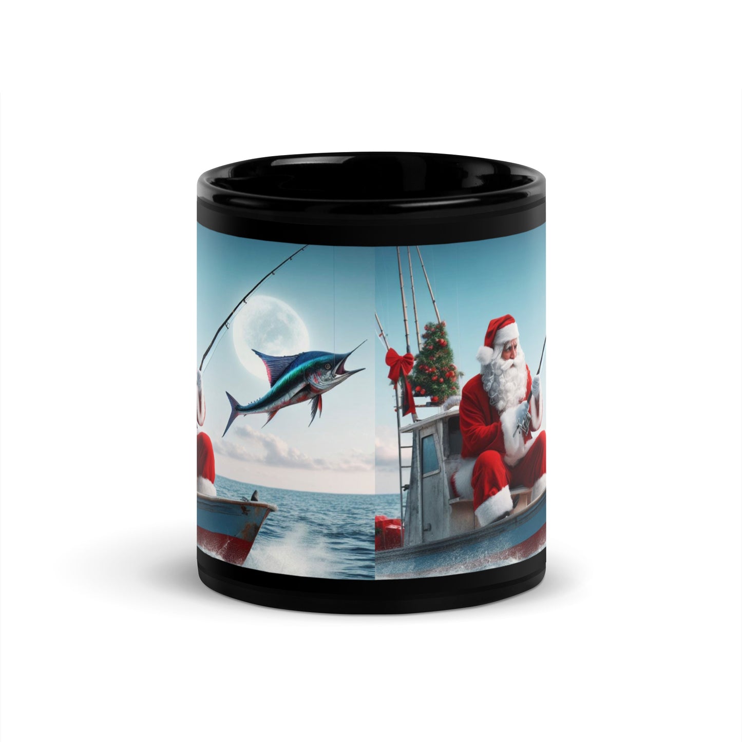 Santa Fishing Mug