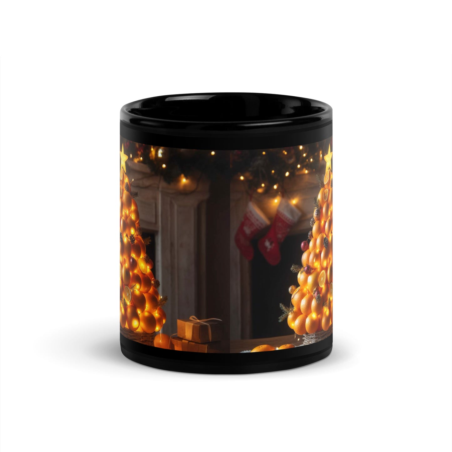 Christmas Black Glossy Mug