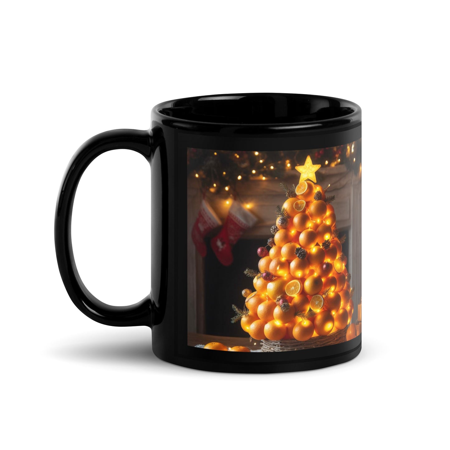 Christmas Black Glossy Mug