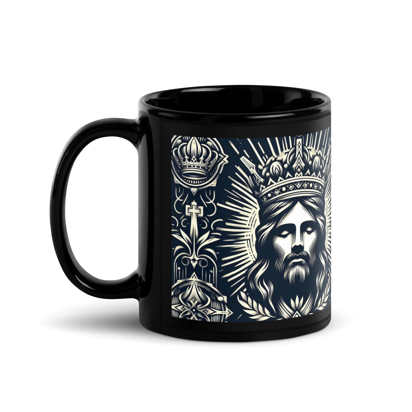 Jesus Black Glossy Mug