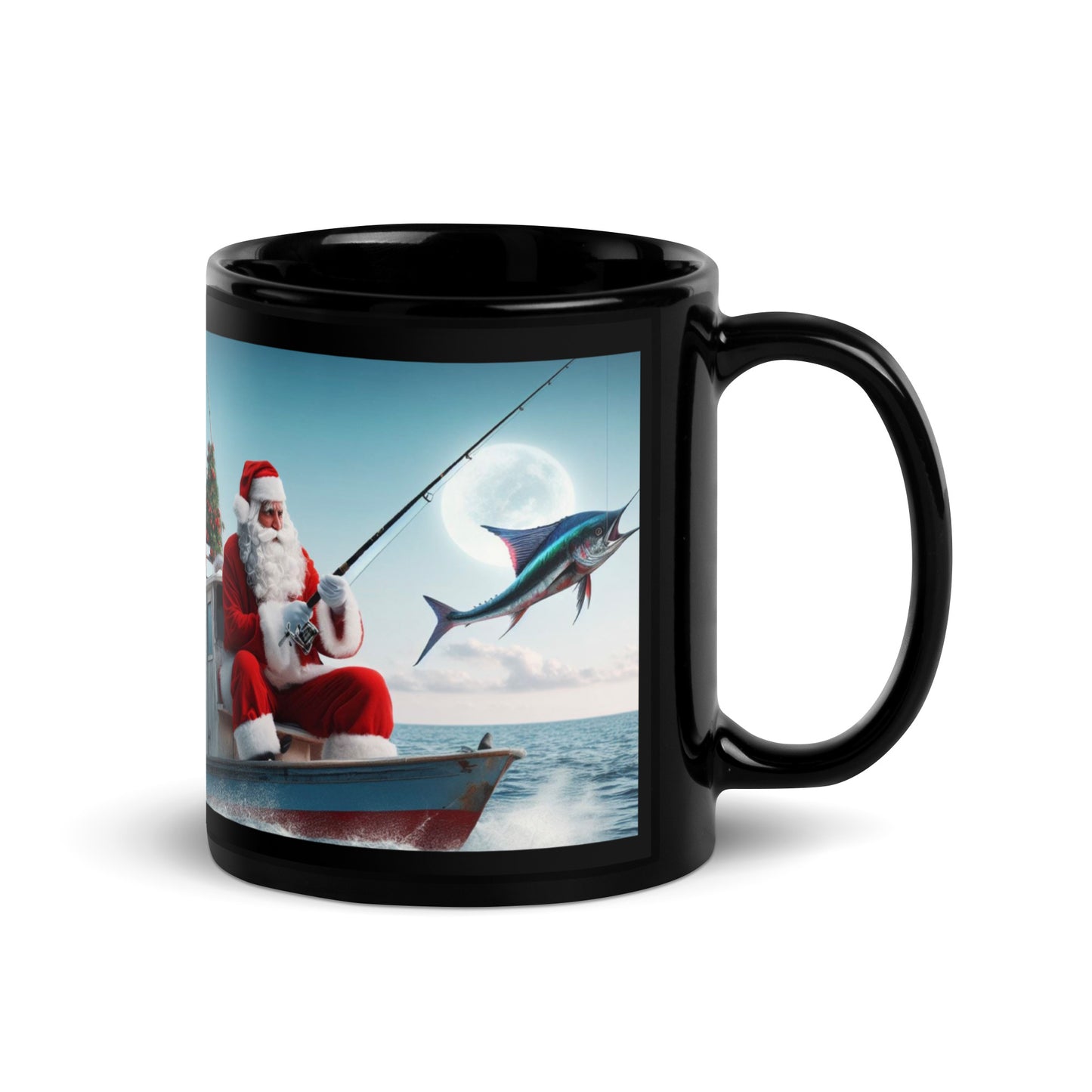 Santa Fishing Mug