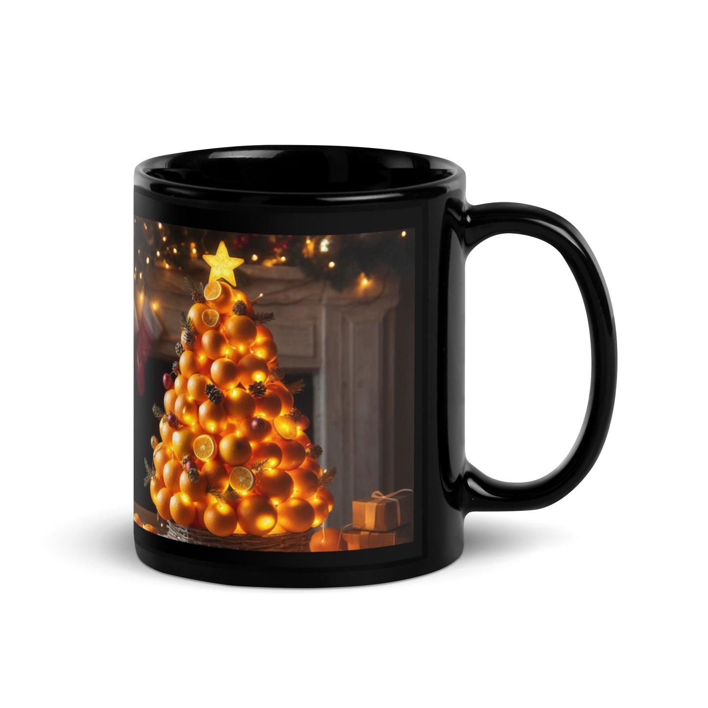 Christmas Black Glossy Mug