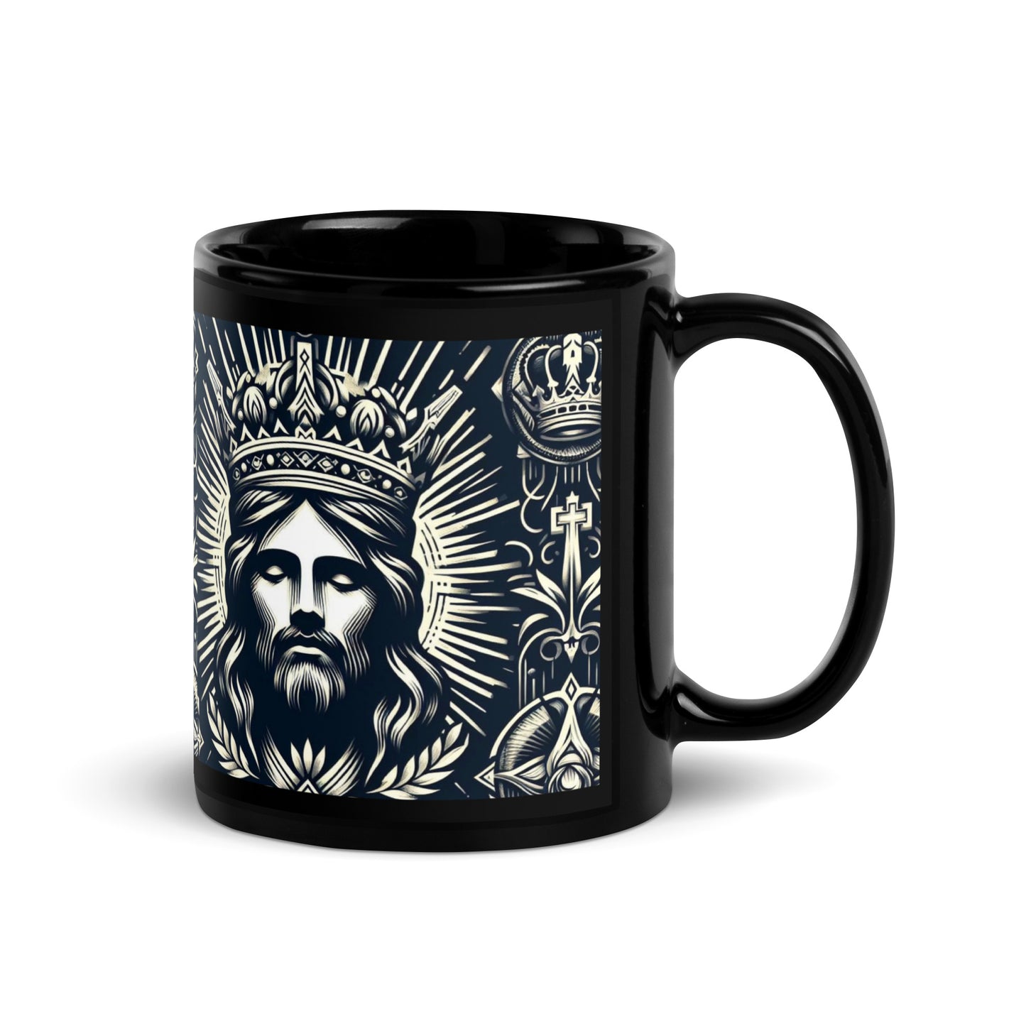 Jesus Black Glossy Mug