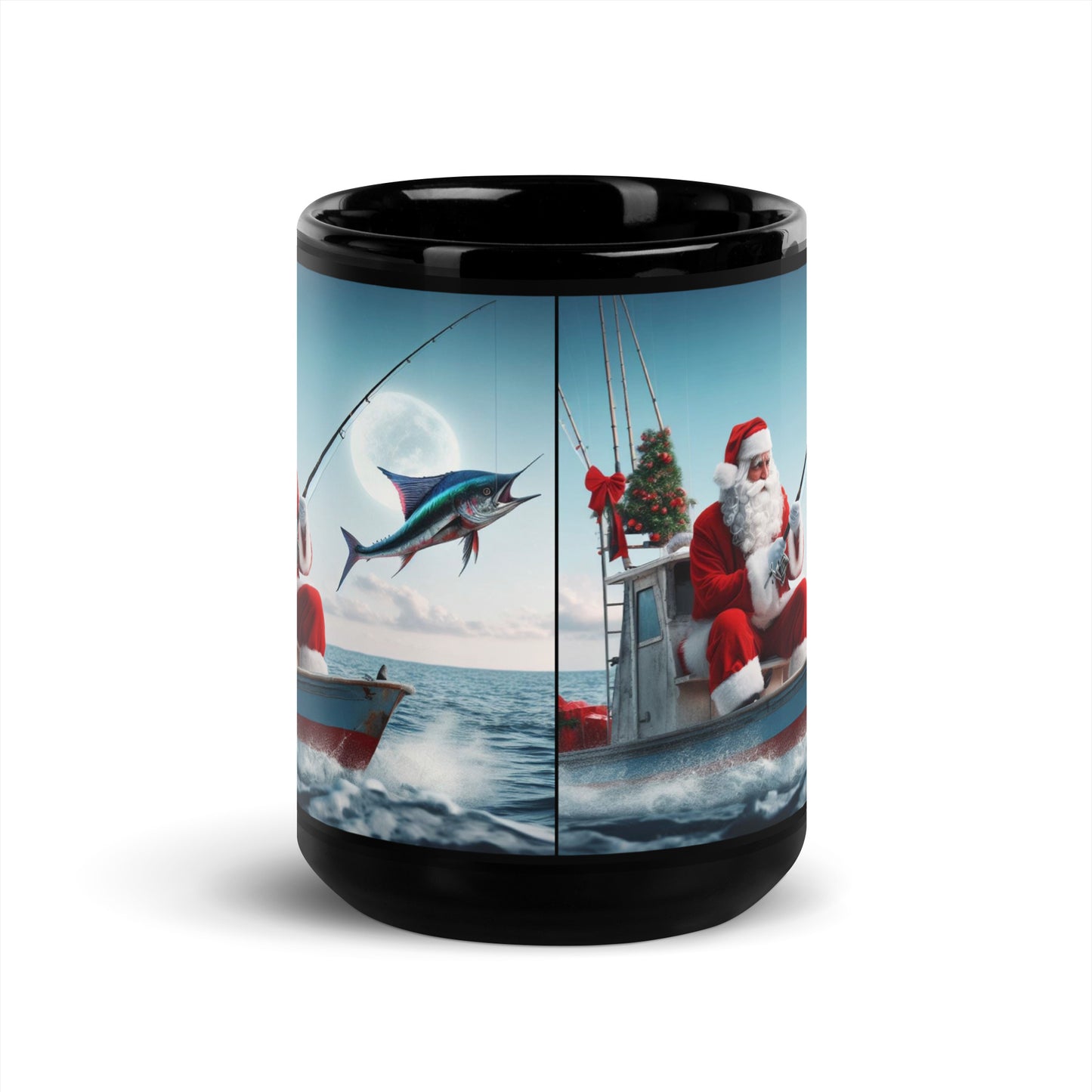 Santa Fishing Mug