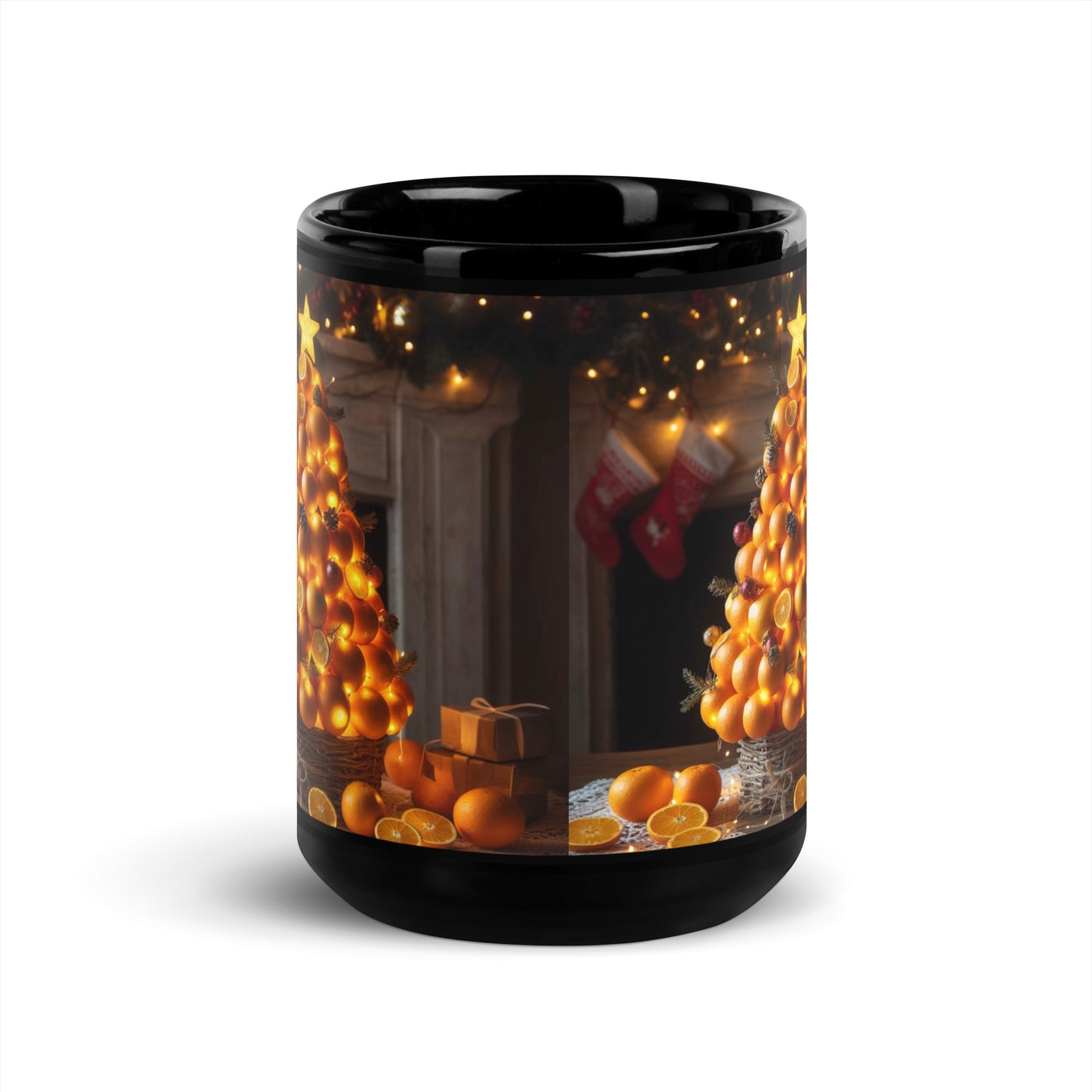 Christmas Black Glossy Mug