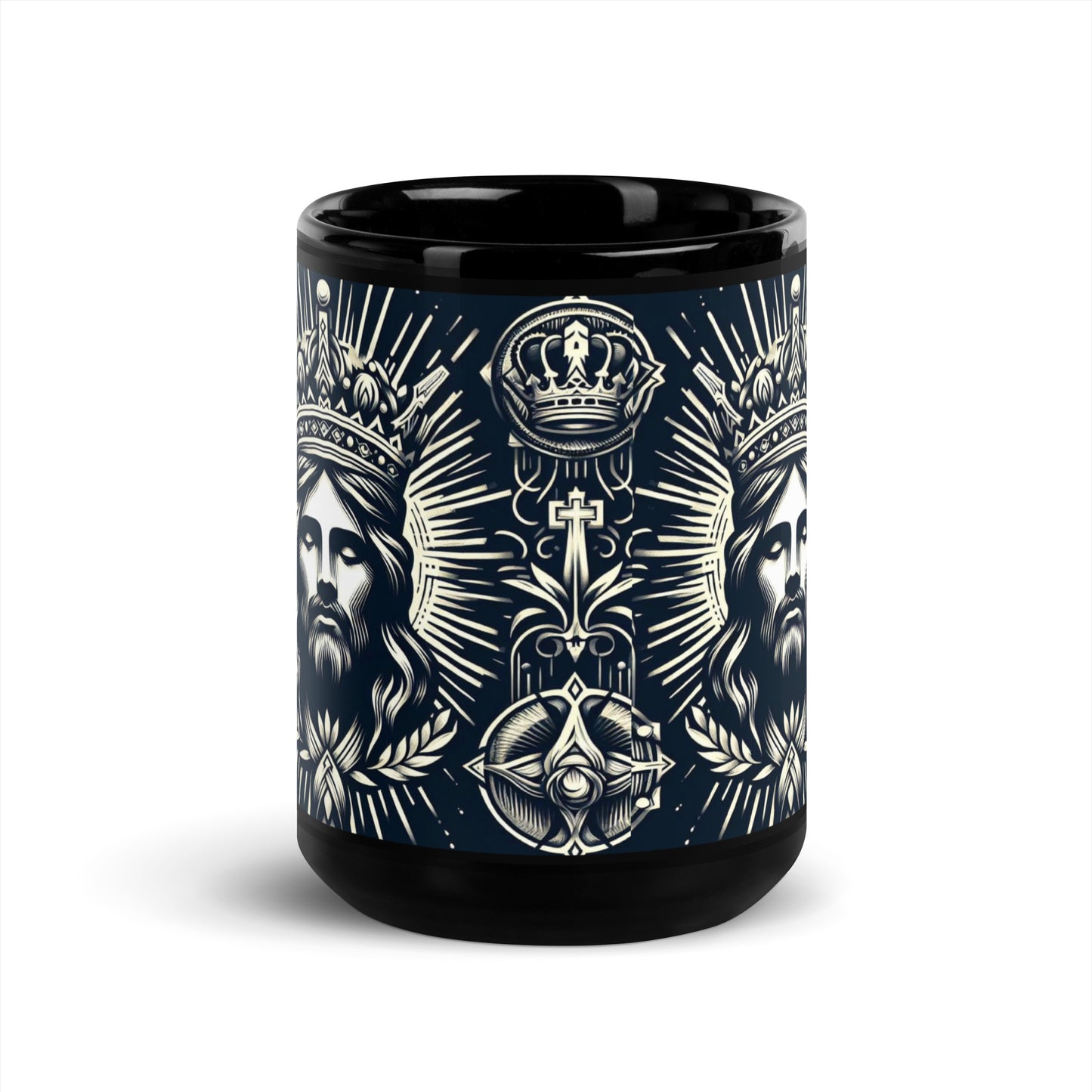 Jesus Black Glossy Mug