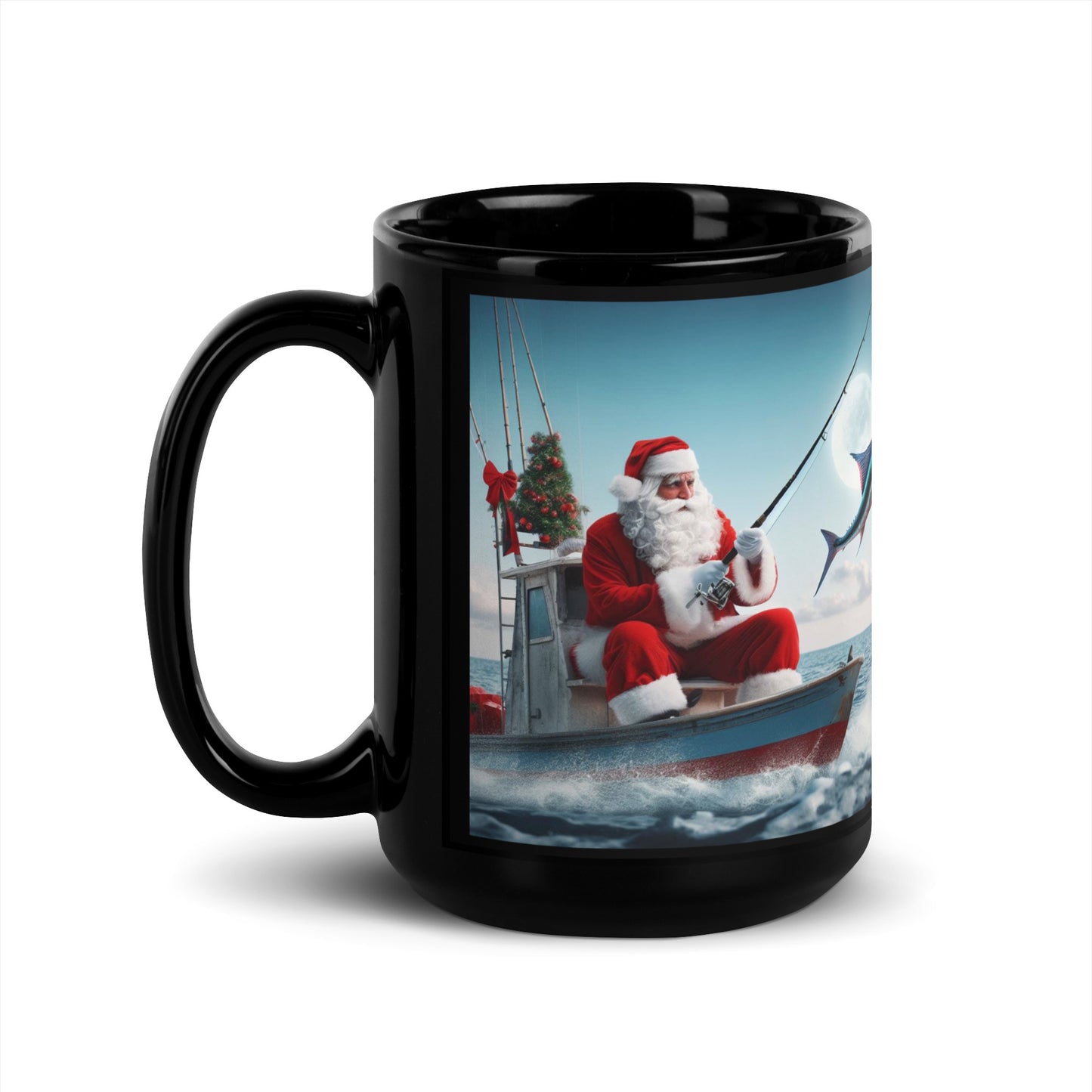 Santa Fishing Mug