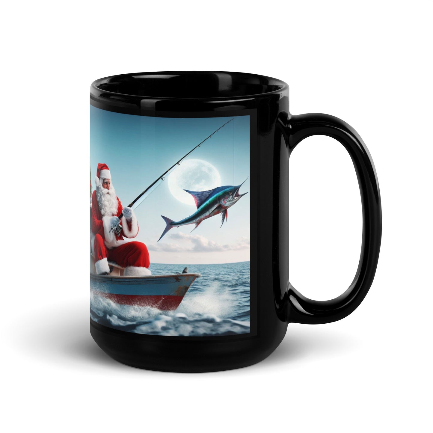 Santa Fishing Mug