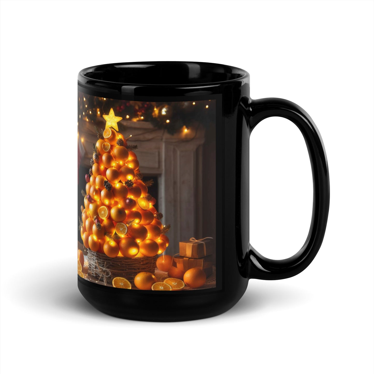 Christmas Black Glossy Mug