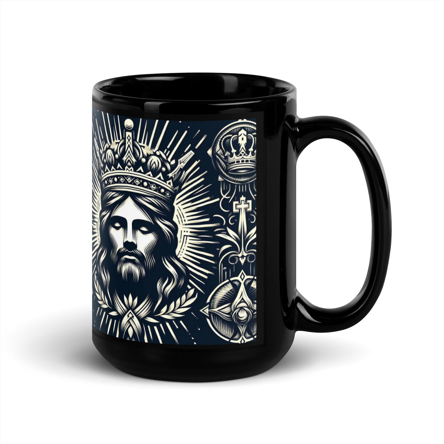 Jesus Black Glossy Mug