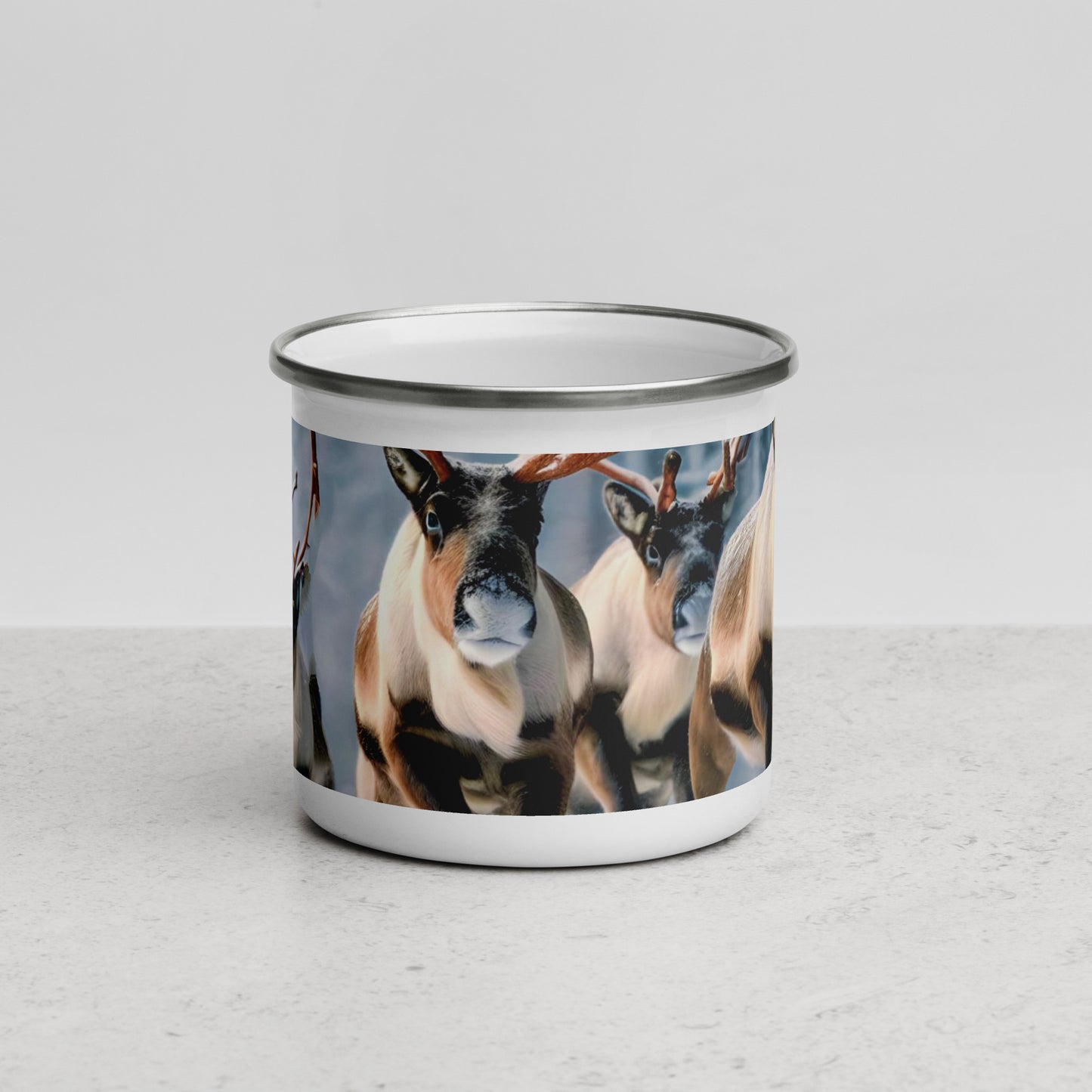 Christmas Reindeer Enamel Mug