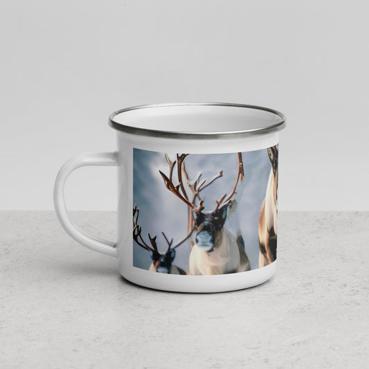 Christmas Reindeer Enamel Mug