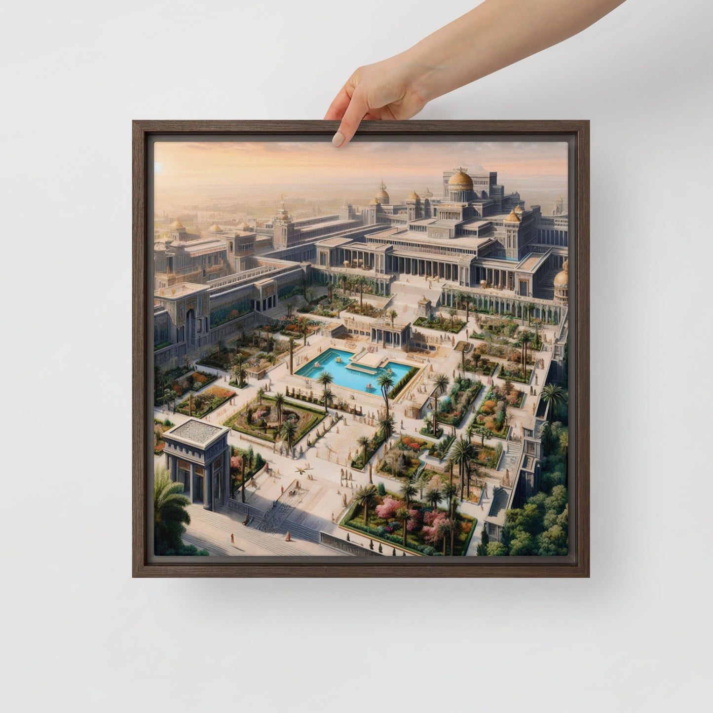 Solomon Temple Framed Canvas