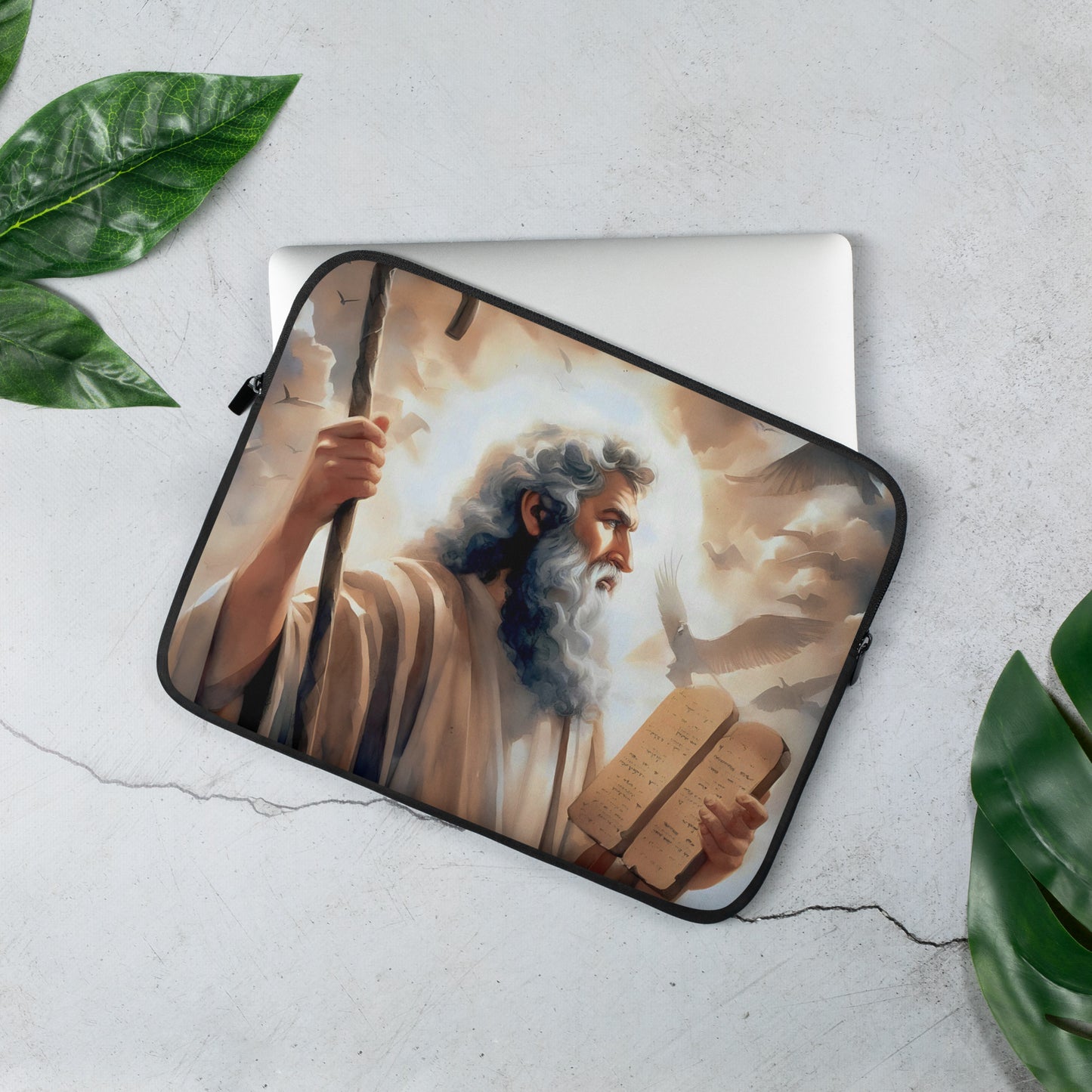 Moses With The Ten Commandments Laptop Sleeve