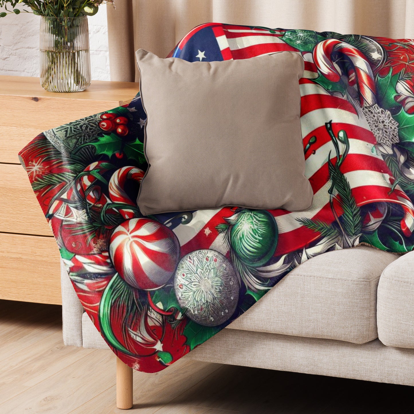 Christmas US Sherpa Blanket