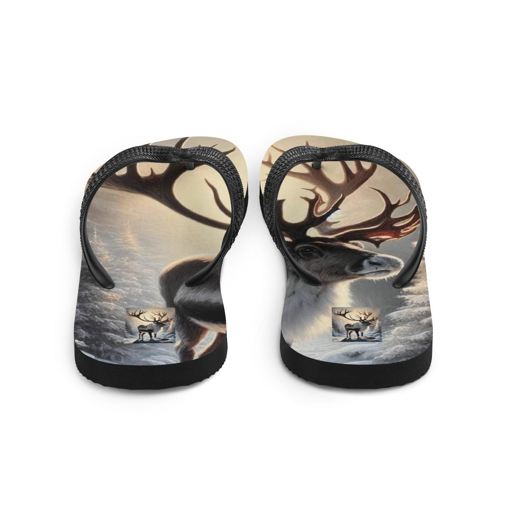 Christmas Reindeer Flip-Flops