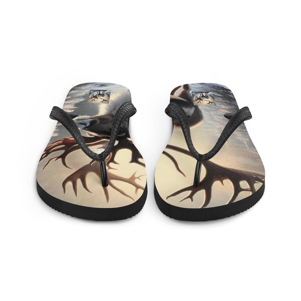 Christmas Reindeer Flip-Flops