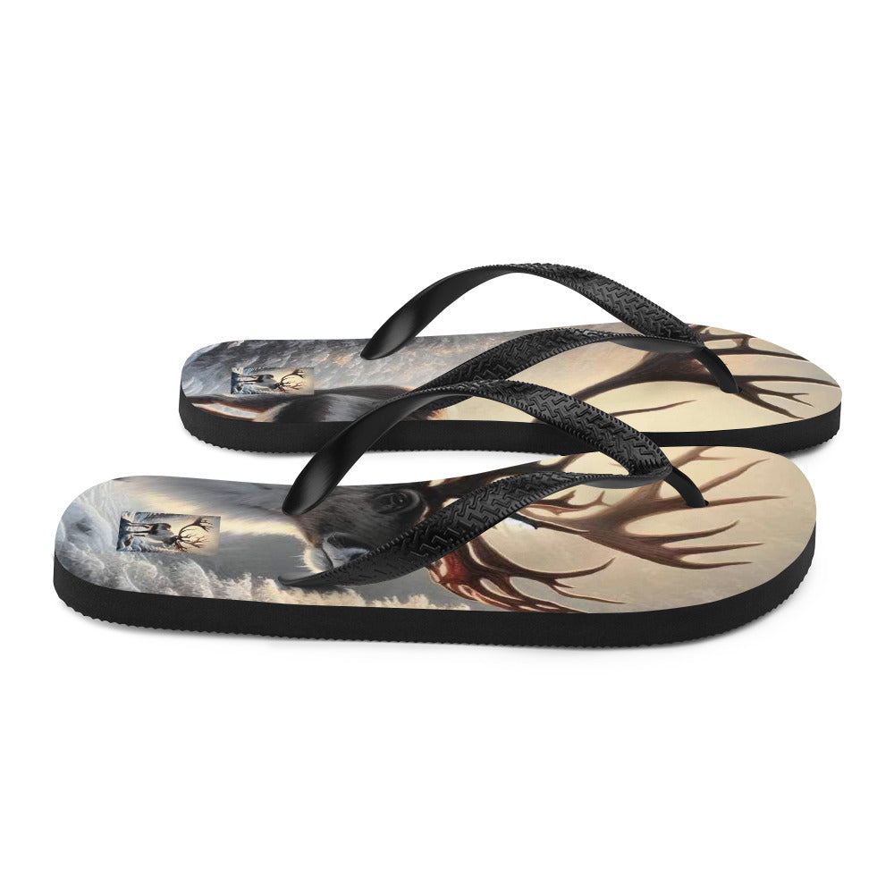 Christmas Reindeer Flip-Flops