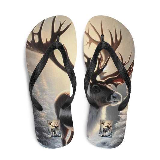 Christmas Reindeer Flip-Flops