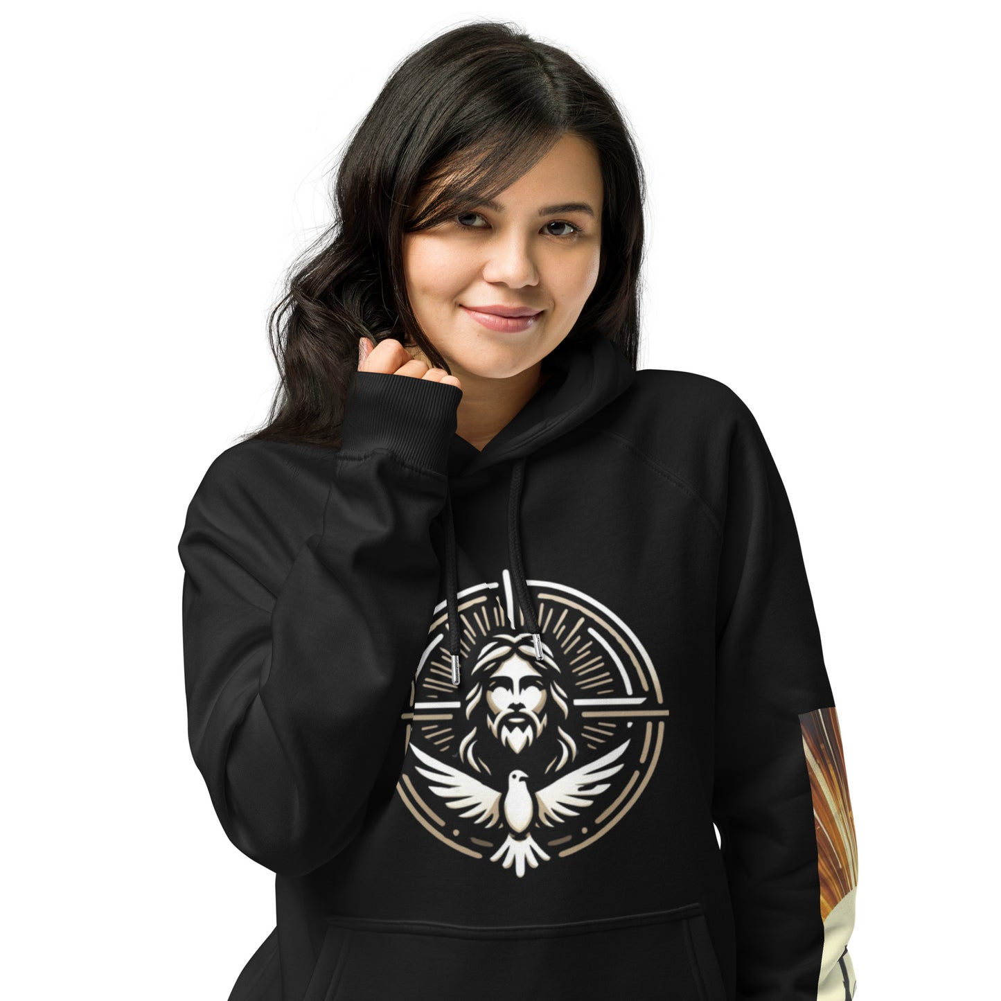 Cross Unisex eco raglan hoodie