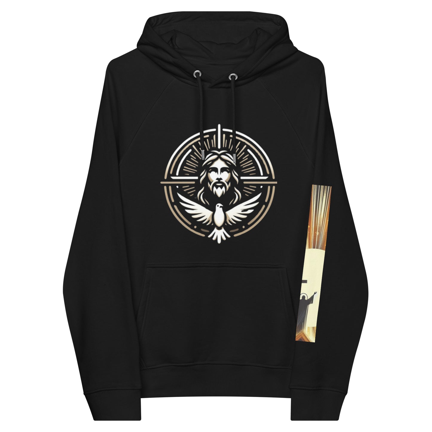 Cross Unisex eco raglan hoodie