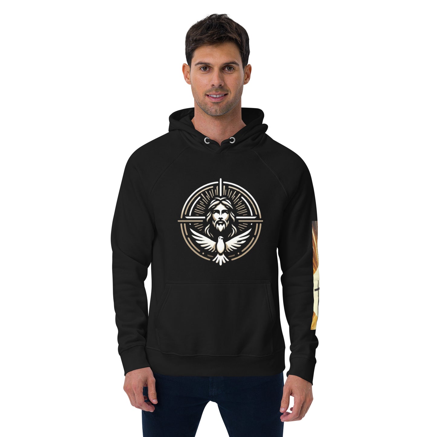 Cross Unisex eco raglan hoodie