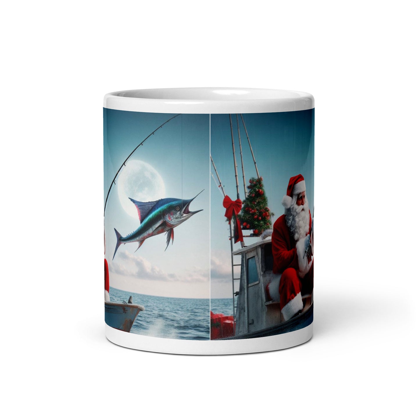 Santa Fishing Mug