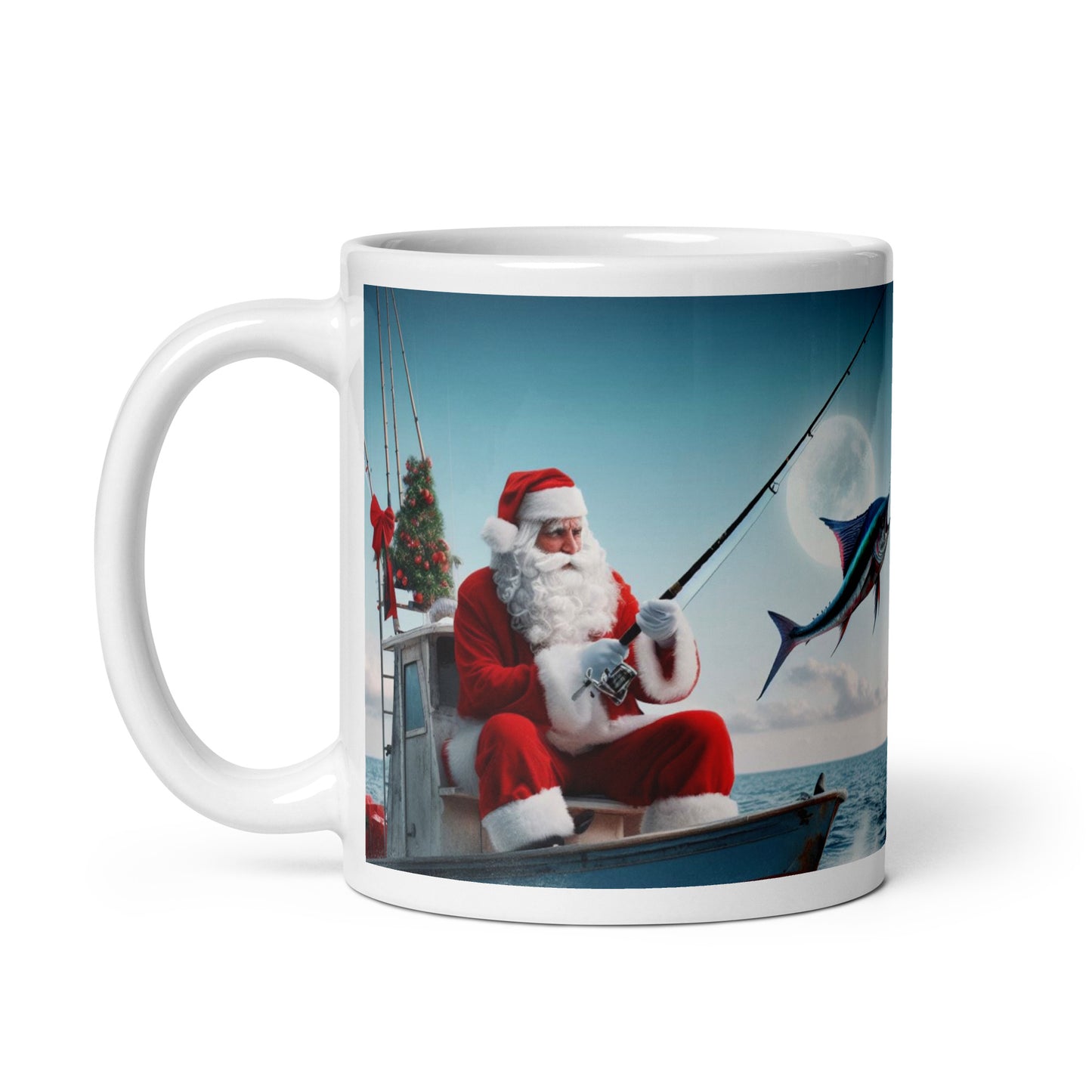 Santa Fishing Mug