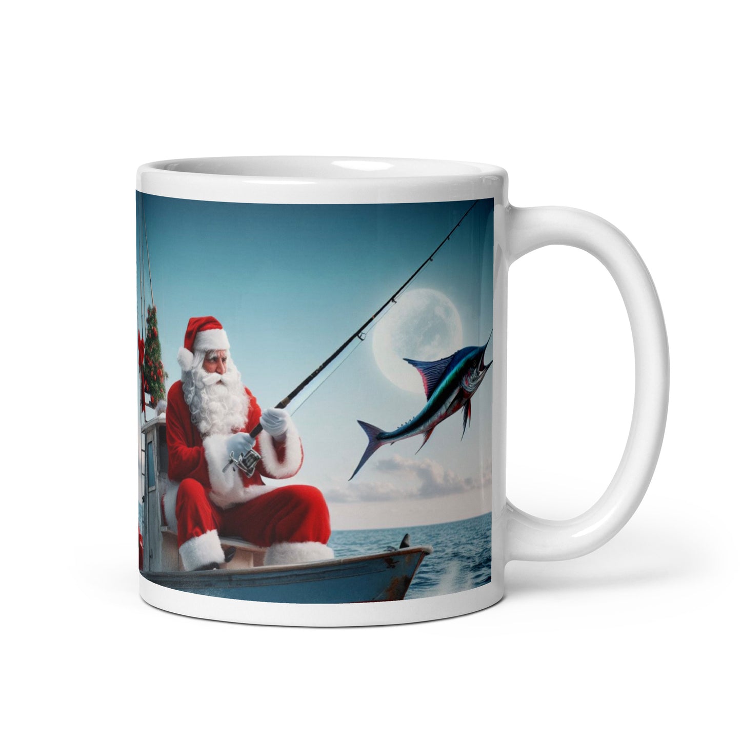 Santa Fishing Mug