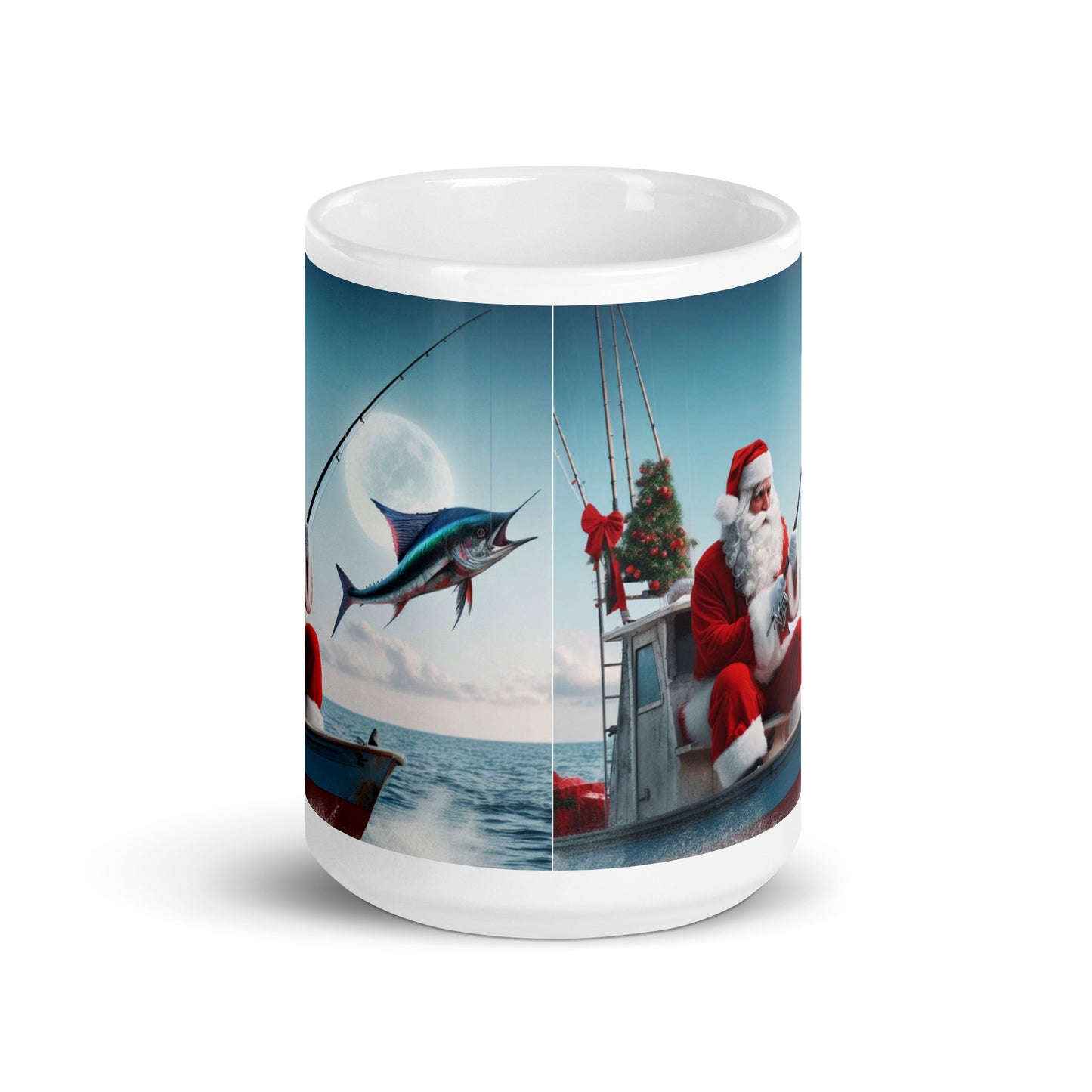 Santa Fishing Mug