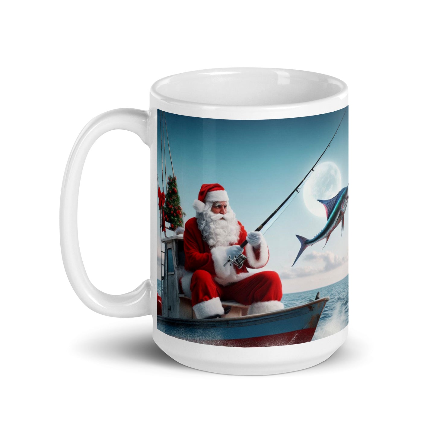 Santa Fishing Mug