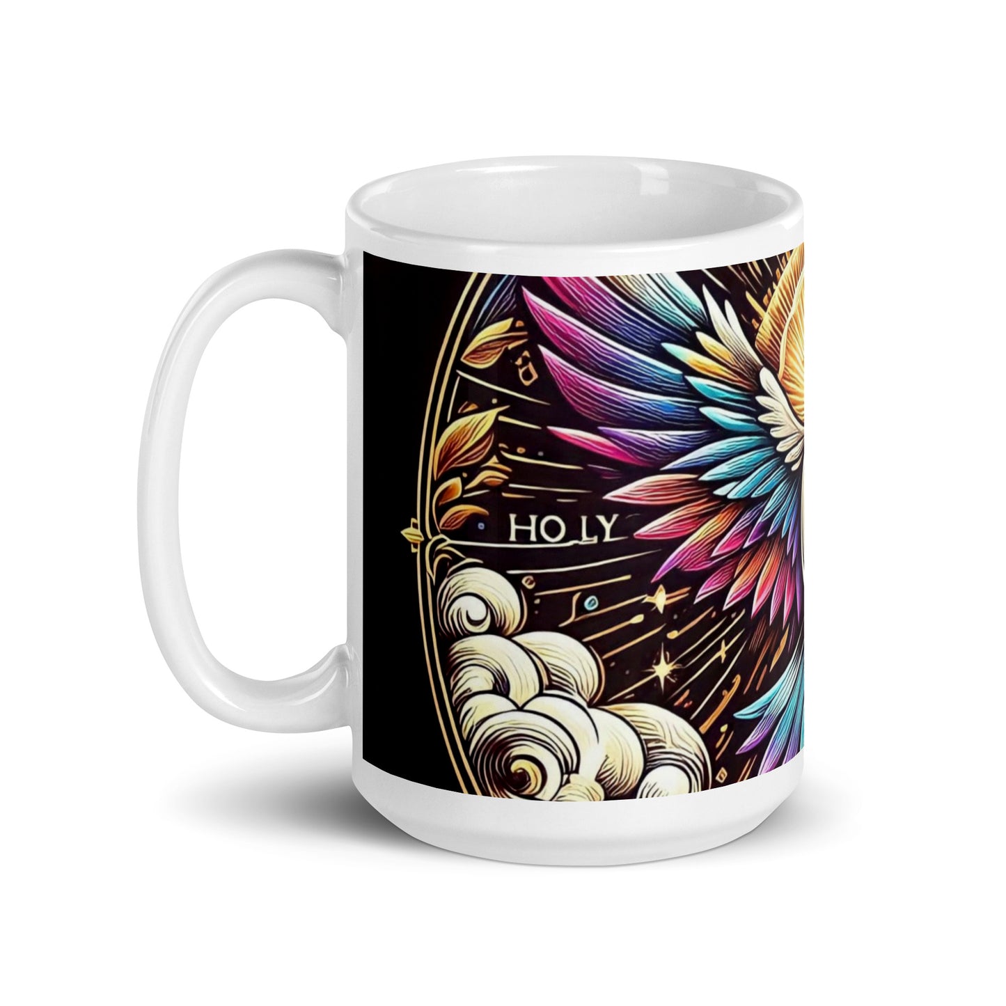 Holy Spirit White glossy mug