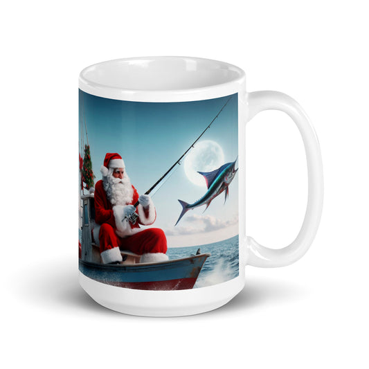 Santa Fishing Mug