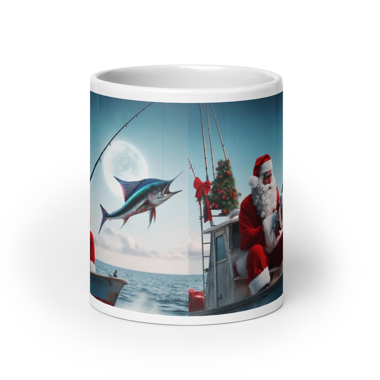 Santa Fishing Mug