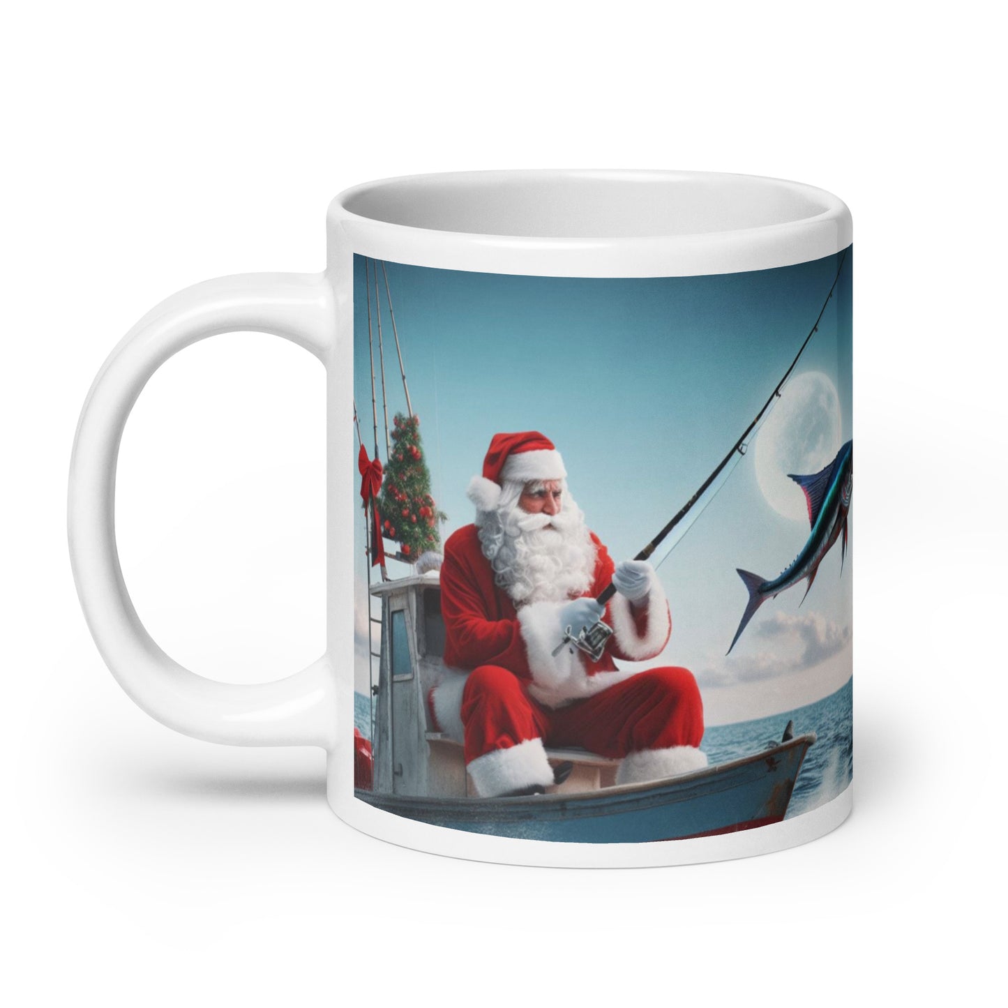 Santa Fishing Mug