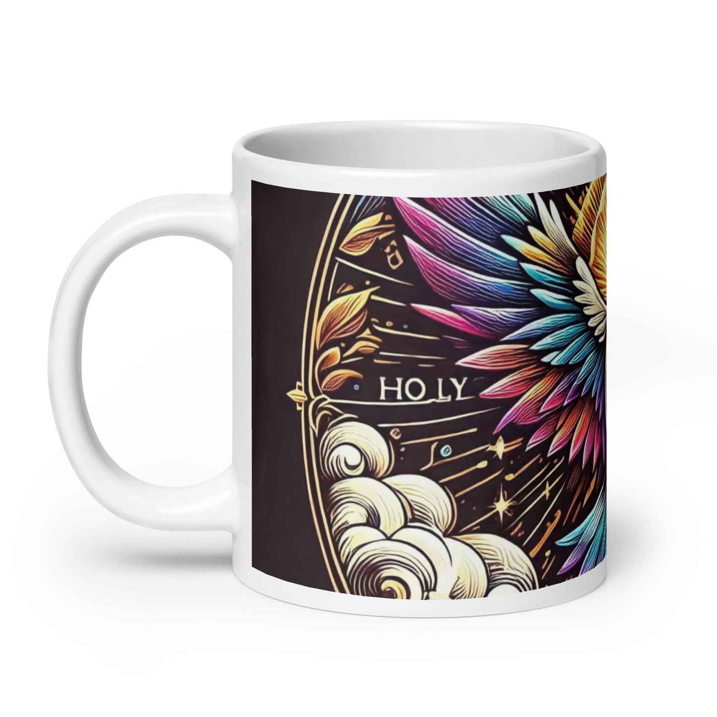 Holy Spirit White glossy mug