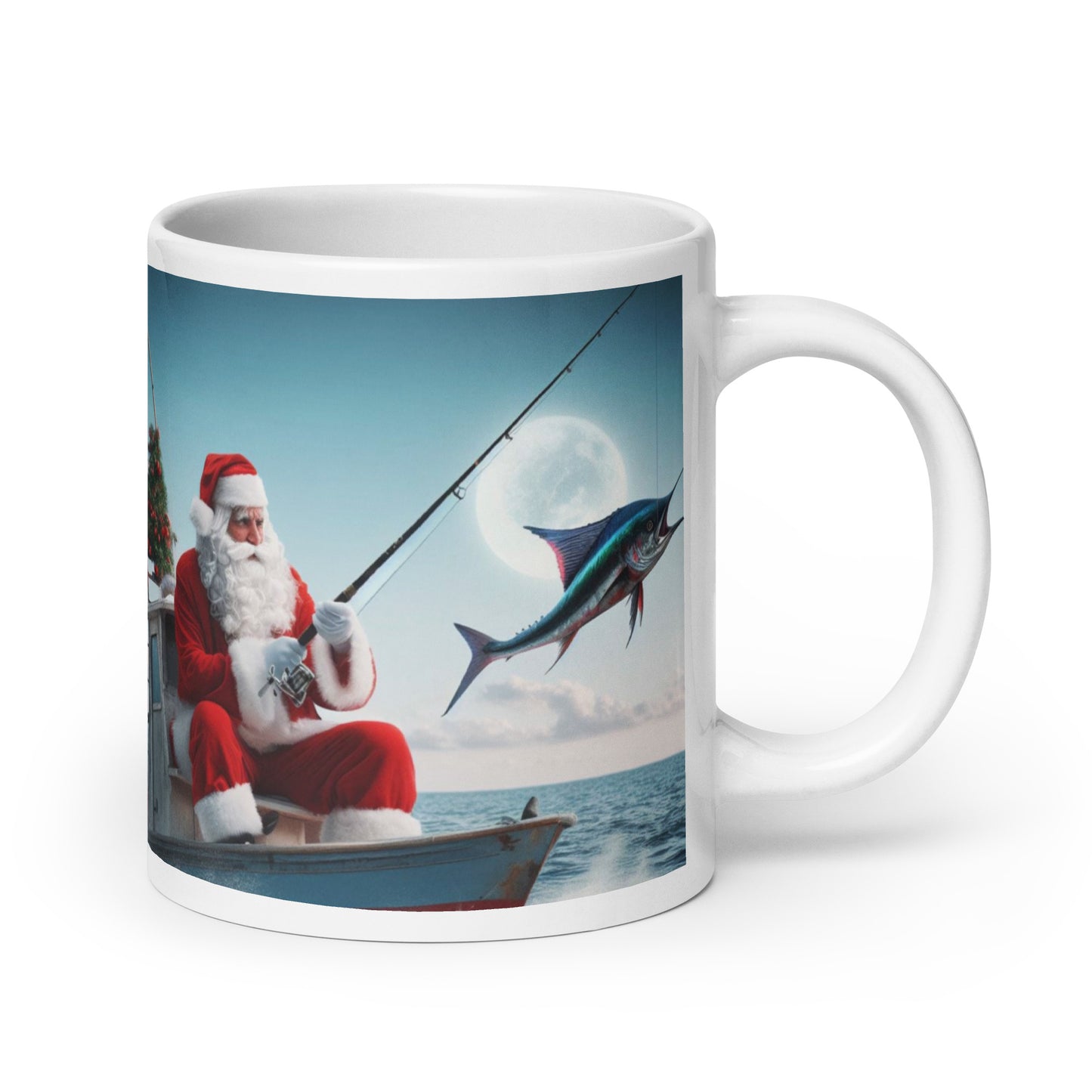 Santa Fishing Mug