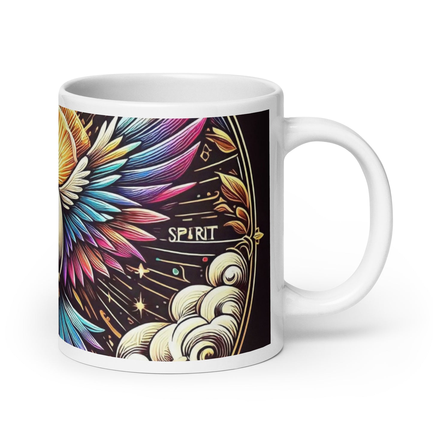 Holy Spirit White glossy mug